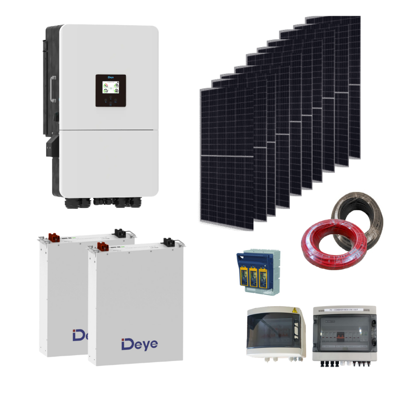 Deye 8kw Hybrid Kit with Deye 5.12kw Batteries