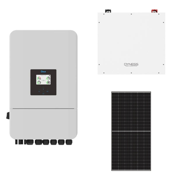 Deye 8kW Solar, Inverter & Battery Combo Deal – 1 X Deye 8kW Inverter, 2 X 5kW Dyness Lithium Ion Battery & 16 X Sunova 585W Solar Panels