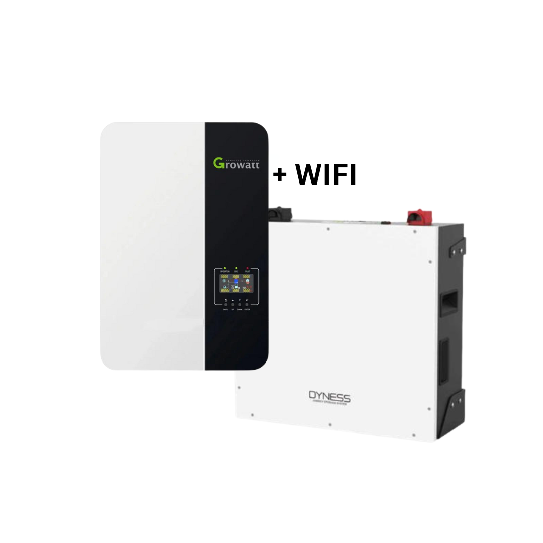 5KVA Growatt Hybrid Inverter (SNA5000) MPPT / Dyness 5.12kWh Lithium Battery Combo Kit