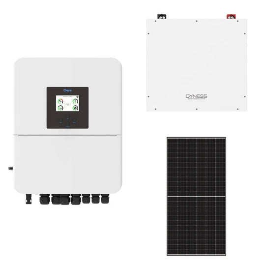 Deye 5kW Solar, Inverter & Battery Combo Deal – 1 X Deye 5kW Inverter, 1 X 5kW Dyness Lithium Ion Battery & 6 X Sunova 585W Solar Panels