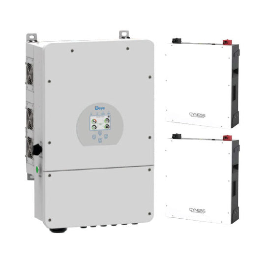 Deye 8kW Inverter & Battery Combo Deal – 1 X Deye 8kW Inverter & 2 X Dyness 5kW 100Ah 51.2V Lithium Ion Batteries