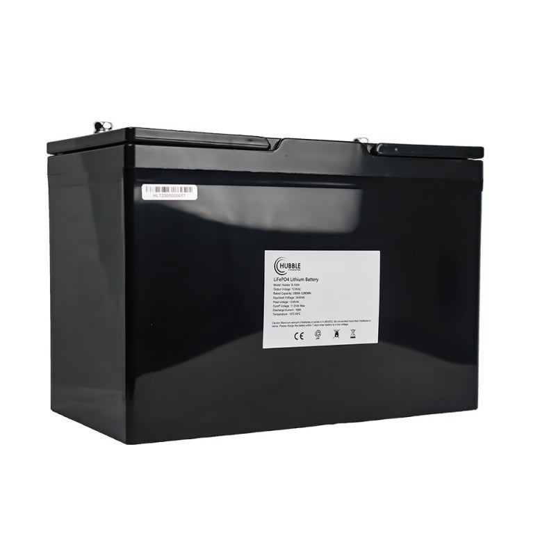 Hubble S-100A 1.2kWh 12V 100Ah Lithium Ion LiFePO4 Battery (FIRST LIFE CELLS) 3500 Cycles