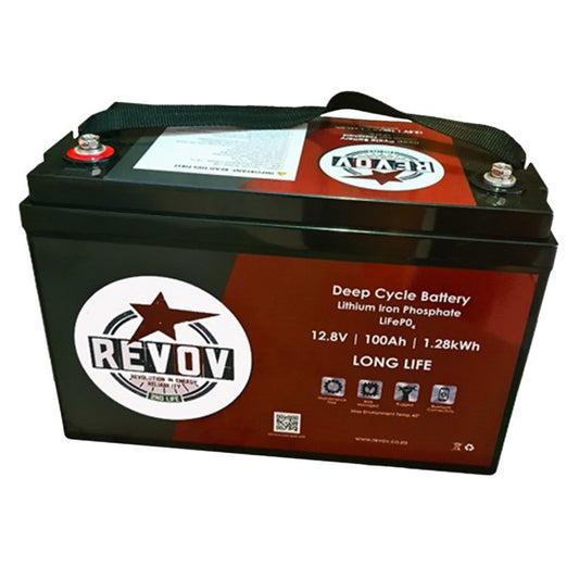 REVOV 100Ah 12.8V 12V Lithium-ion (LiFePO4) Battery – FIRST LIFE / 1.280kWh