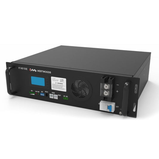 Vestwoods Lithium-ion LifePO4 Battery VT48100E-A2 5.12kWh – 51.2V – 16 Cell- 100Ah 3U LCD No SNMP / up to 10 Year Warranty